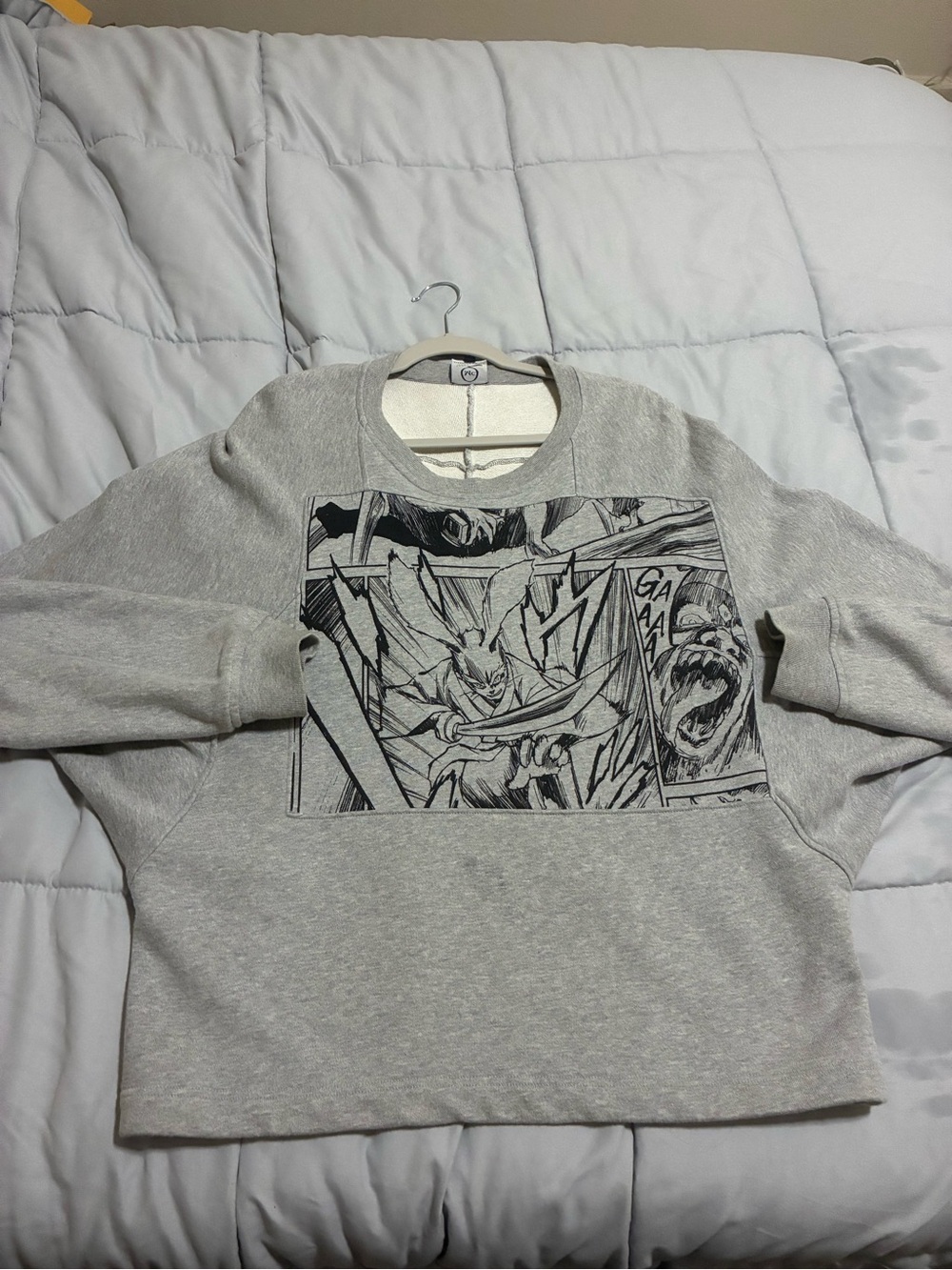 Alexander McQueen Light Gray Graphic Crewneck Sweatshirt